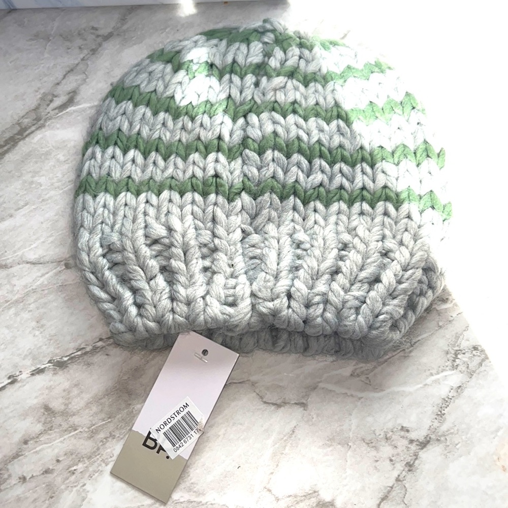 NEW BP grey green knit hedge beanie